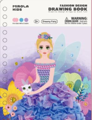 MIROLA KIDS 3 in 1 Fashion Design Drawing Book for Girls/MIROLA KIDS