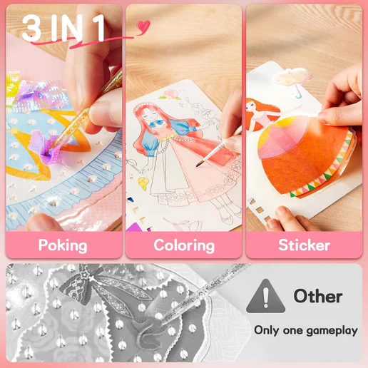 MIROLA KIDS 3 in 1 Fashion Design Drawing Book for Girls/MIROLA KIDS
