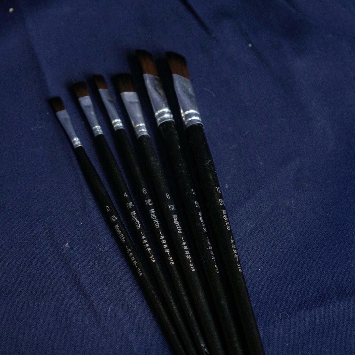 Pigment Tube Nylon Brush 6PC Set