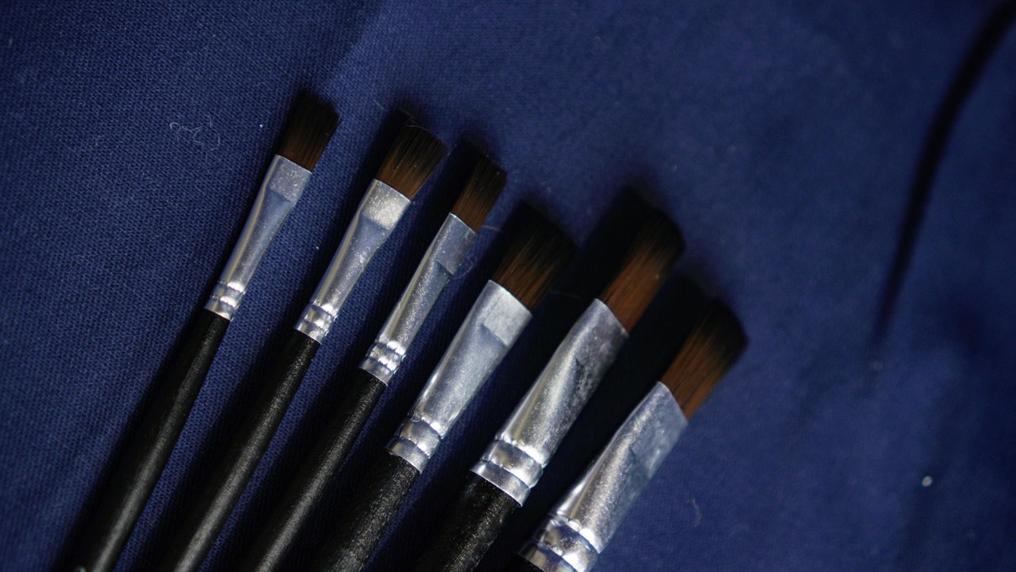 Pigment Tube Nylon Brush 6PC Set