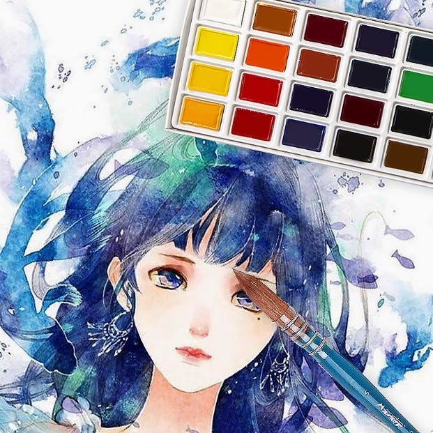 White Nights Studio Watercolour 24pc Full Pans Set