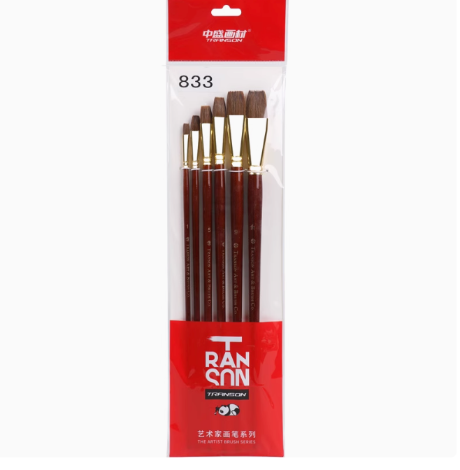 Transon Flat Paint Brush 6PC Set