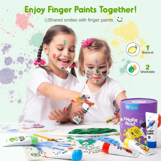 Jar Melo Safe Finger Paints for Toddlers