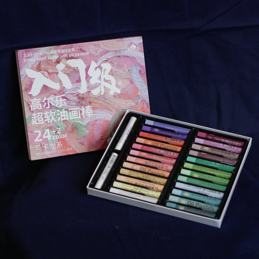 Kuelox Extra Soft Oil Pastels 24+2 Set - Macaron Colour