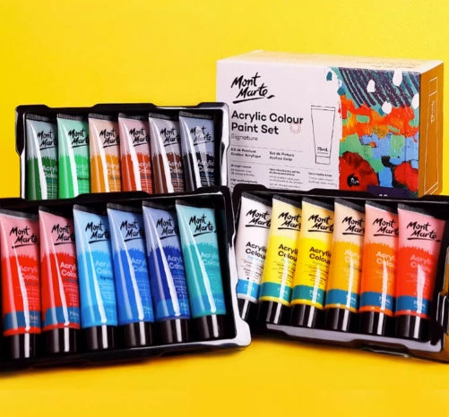 Mont Marte Signature Acrylic Colour Set (75ml Tubes)