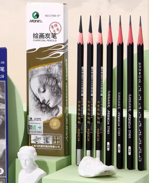 Marie's Charcoal Pencils 12pcs Set